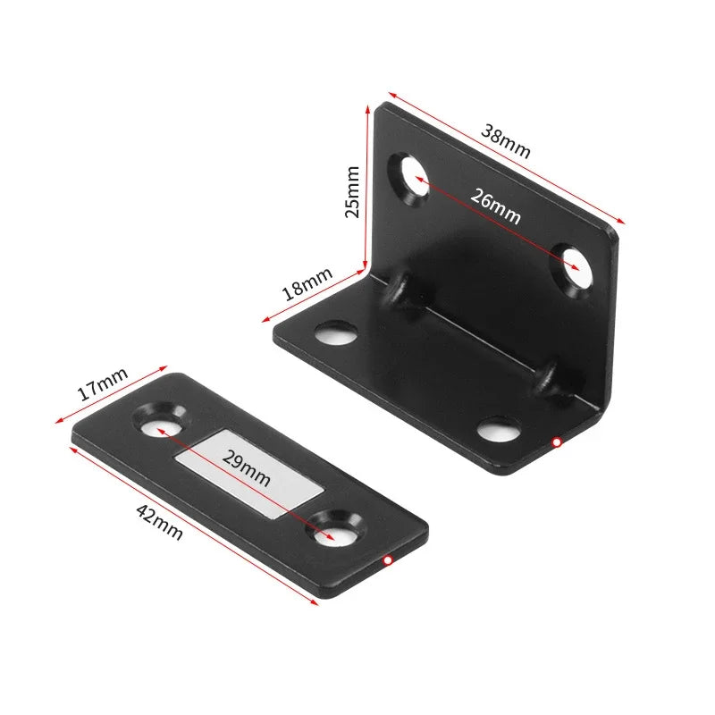 L-Shape No-Drill Magnetic Cabinet Door Catch | 1–20 Pack