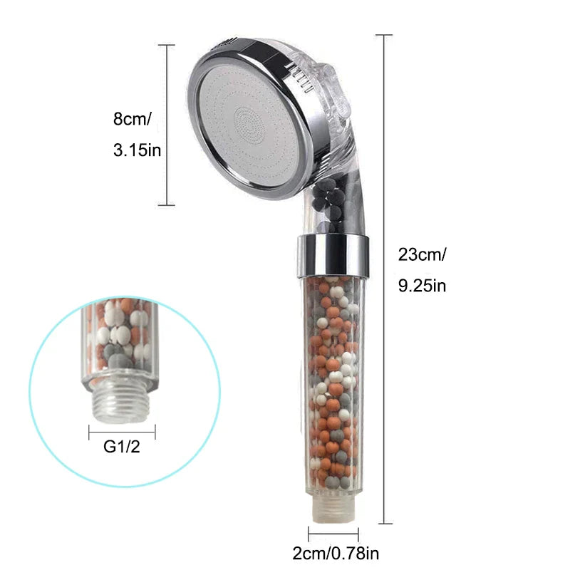 Filtered Handheld Shower Head | 3-Mode High Pressure Water Saving