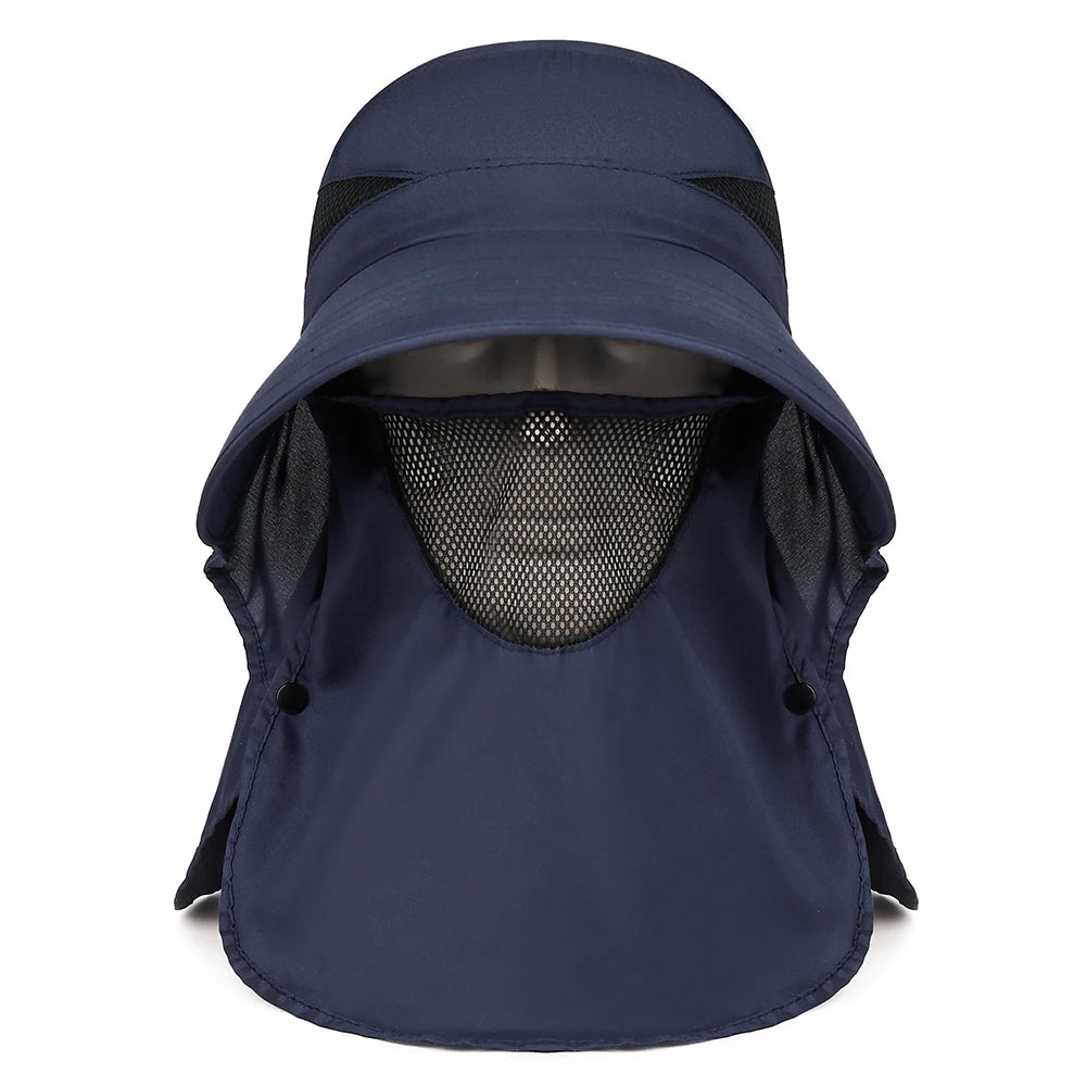 Outdoor Climbing Sun Protection Face Mask Fishing Hat Summer Autumn Casual Sunshade Hat With Face &Neck Protection Sunscreen Peaceful Pleasures Health and Wellness