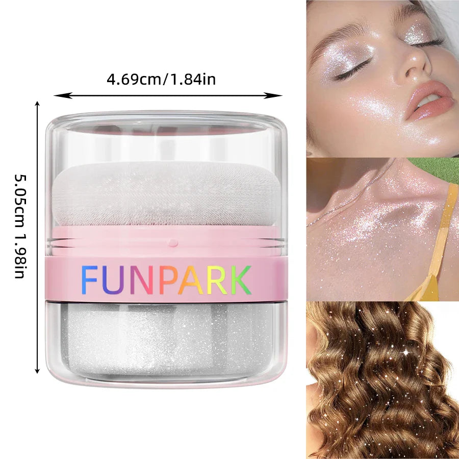 FUNPARK Diamond Highlighter Powder – Face & Body Shimmer