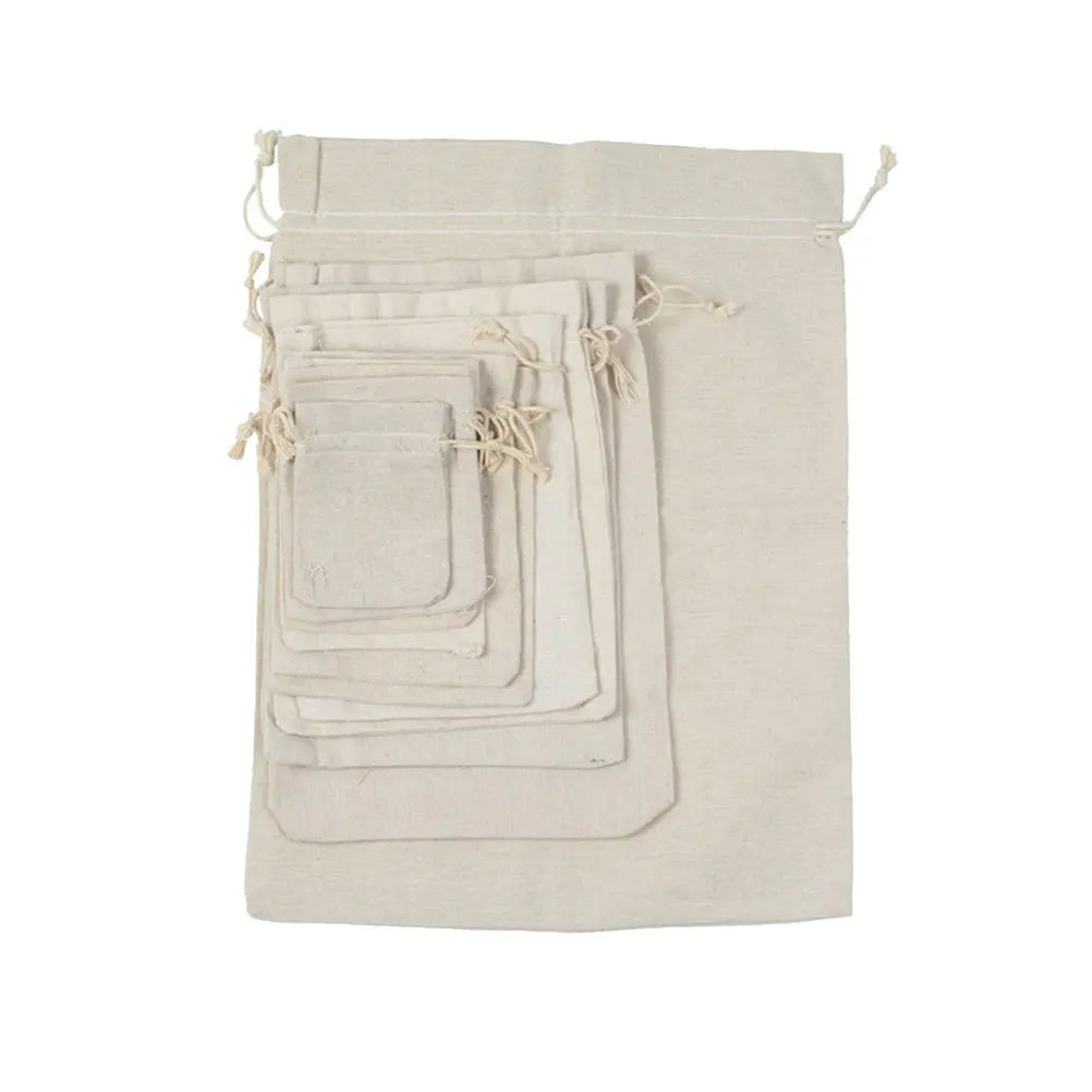 4Pcs Empty Drawstring Sachet Bags for Tea Jewelry Spices Lavender Dried Herbs Pocket Watch Bracelet Stone Travel Storage Soft Peaceful Pleasures Health and Wellness