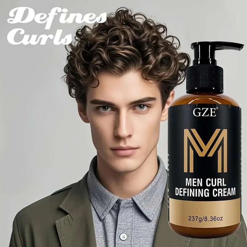 GZE Men's Curl Defining Cream – Frizz Control & Hydration Curl Defining Cream Peaceful Pleasures Health and Wellness