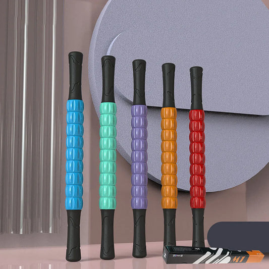 Gear Massage Stick Yoga Deep Muscle Relaxation Massage Shaft Personal Training Fascia Roller Plastic Roller Stick Shaft Fitness Peaceful Pleasures Health and Wellness