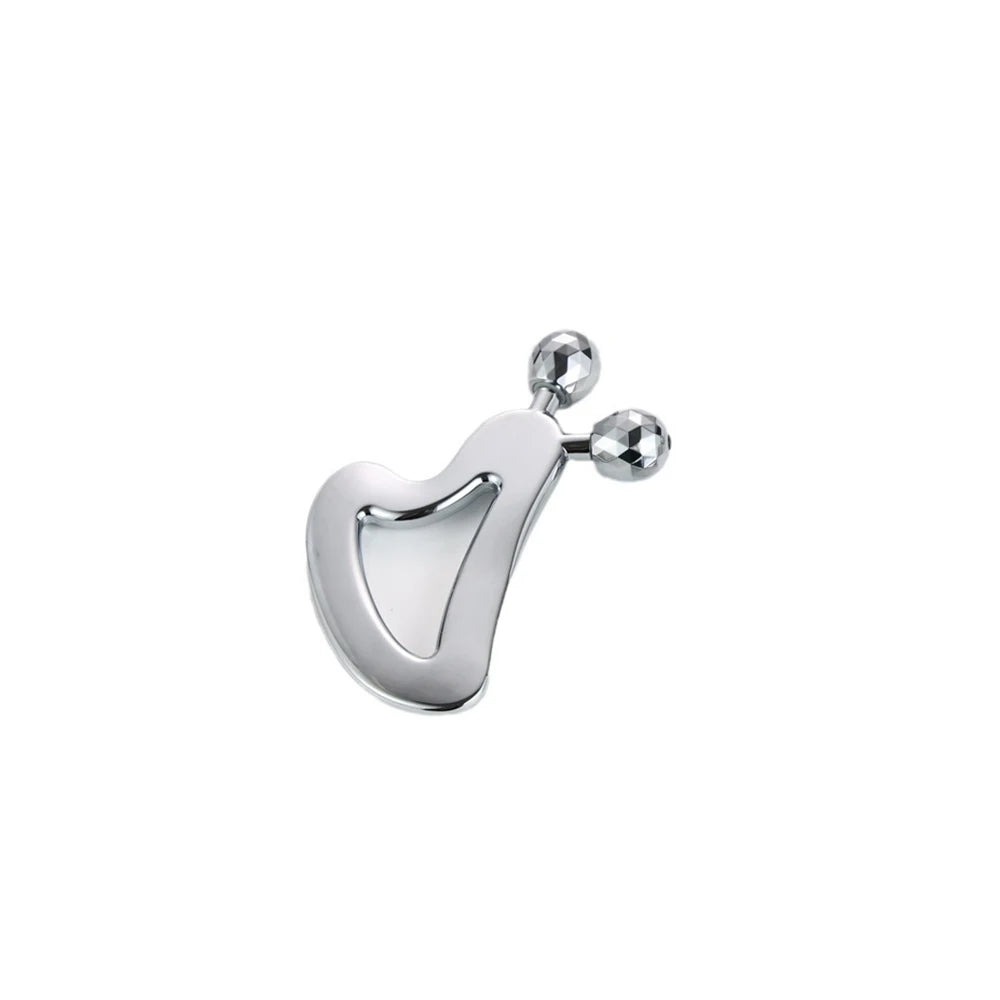 Stainless Steel Gua Sha Facial Massage Tool with Roller
