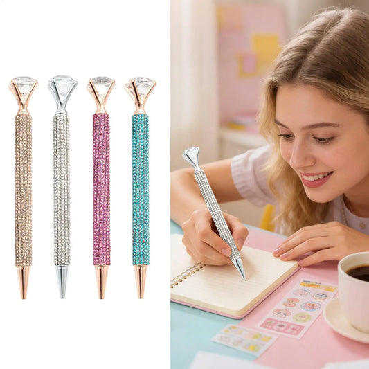Bulk Rhinestone Pens Sparkly Crystal Gel Pen Large Gem Bling Writing Tool For Teacher Nurse Coworker Friends, Office Desk Peaceful Pleasures Health and Wellness