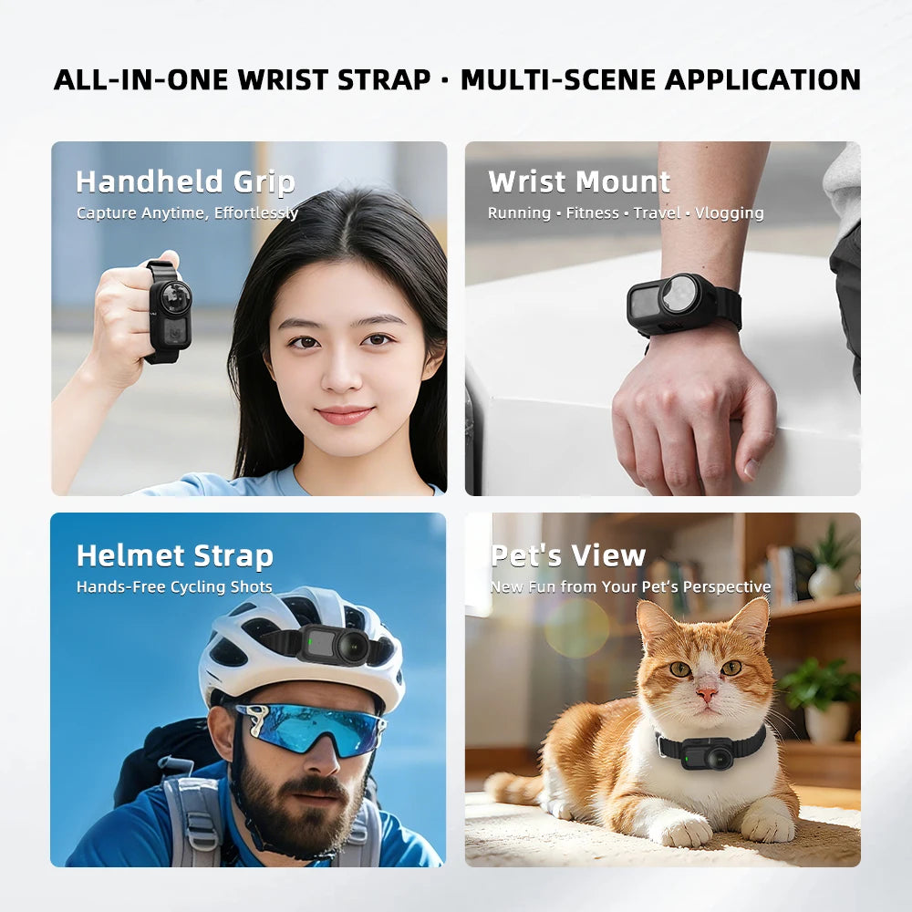 Silicone + Stainless Steel Expansion straps For DJI Osmo Nano Multi-Function Wrist Strap Sports Camera Watch Strap Accessory Peaceful Pleasures Health and Wellness