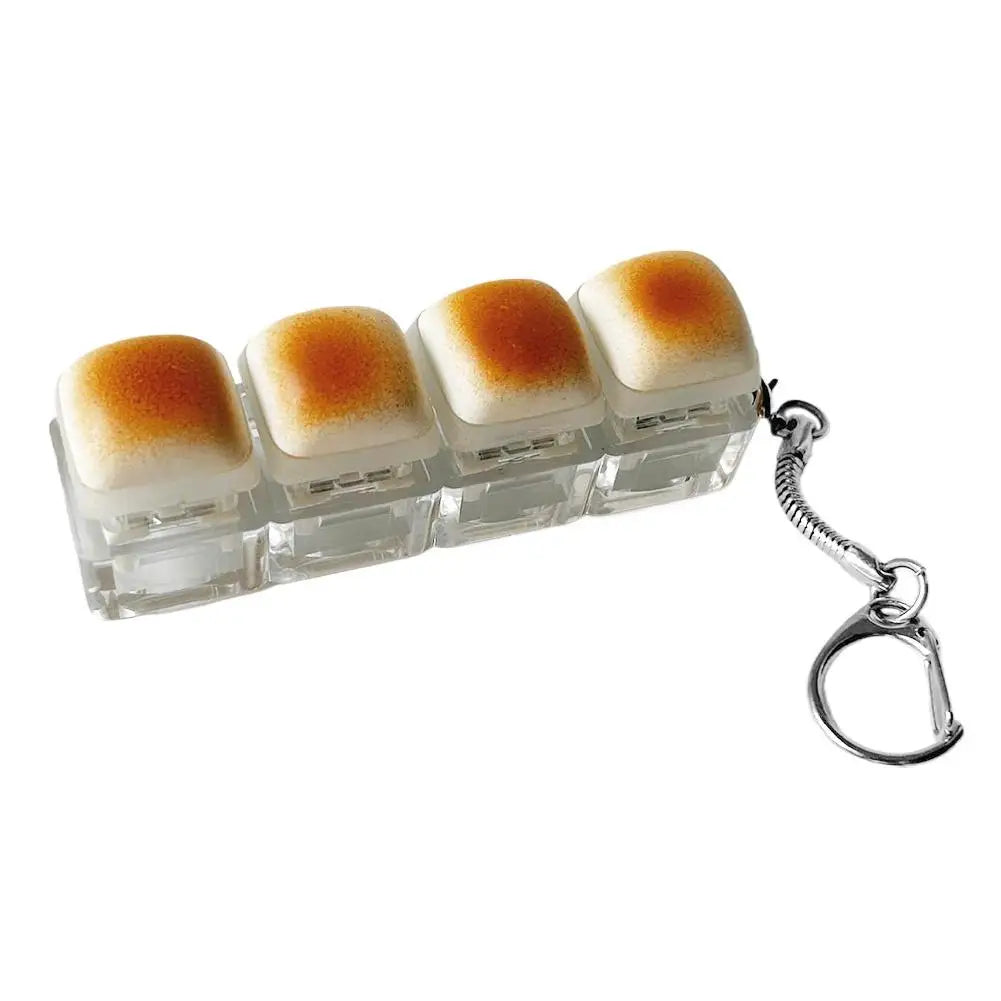 Mini Mechanical Keyboard Clicker Keychain Fidget Toy Fidget Keychain Toy Peaceful Pleasures Health and Wellness D