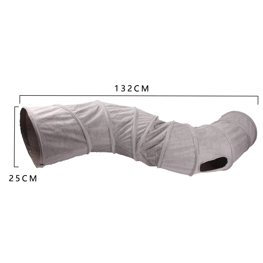 Cat Tunnel Tube Kitty Bored Pet Toys Peek Hole Toy