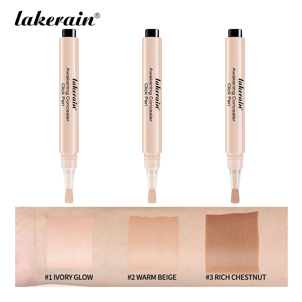 3 Colors Liquid Press Concealer Pen Detail Covering Acne Dark Circles Even Skin Tone Brightening Foundation Face Holding Makeup Peaceful Pleasures Health and Wellness