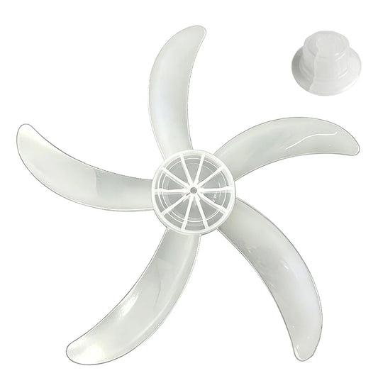 Five-blade Plastic Fan Blade Nut Cap Replacement Household Electric Peaceful Pleasures Health and Wellness Transparent white