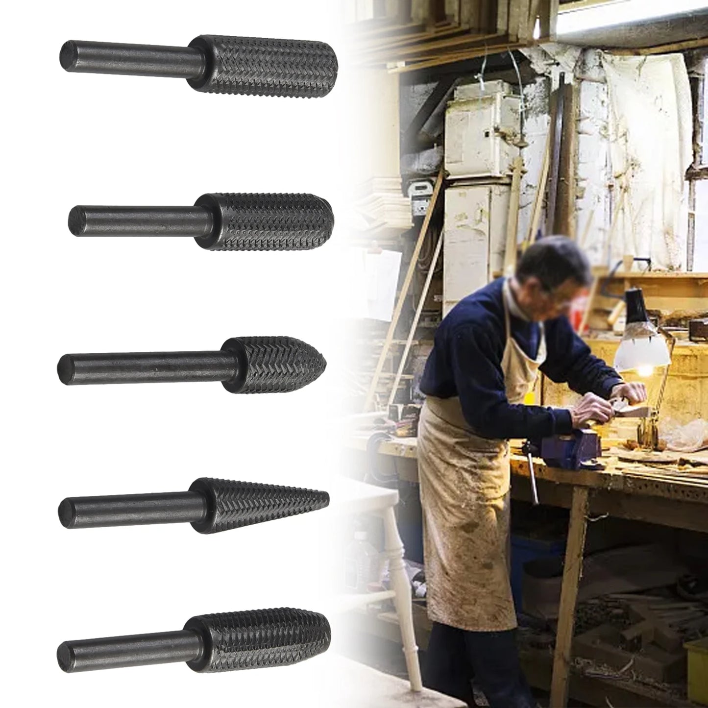 Rotary Rasp File Steel Router Grinding Burr Shank Tool Drill Bit