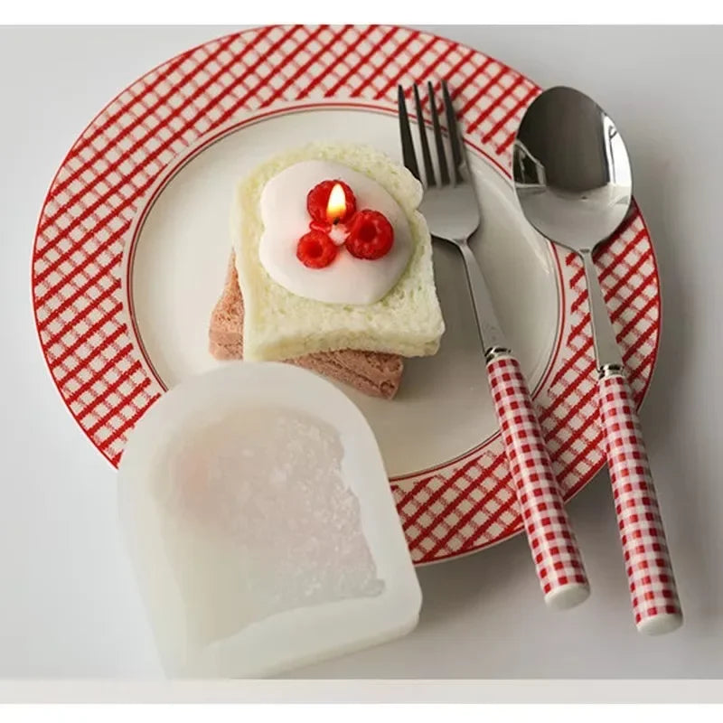 Aroma Candle Making Molds Toast Silicone Bread Mold Simulation Mini