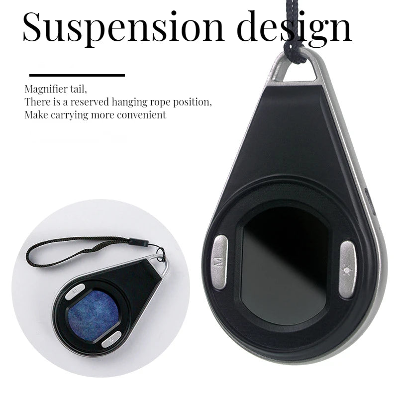 Digital Display Frequency Magnifying Glass 60/80/100X with Three Multiples Switching Portable Microscope Peaceful Pleasures Health and Wellness 60x 80x 100x