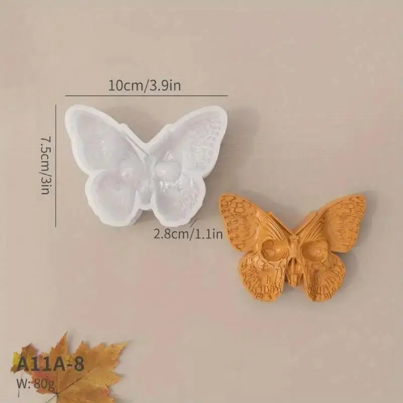 Halloween Butterfly Skull Snakehead Silicone Mold DIY Flower Candle