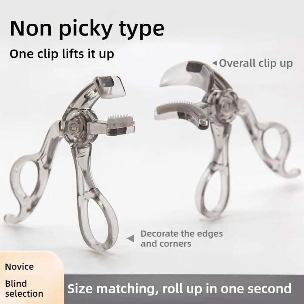 Dual-Type Eyelash Curler with Comb – Wide & Partial Clip