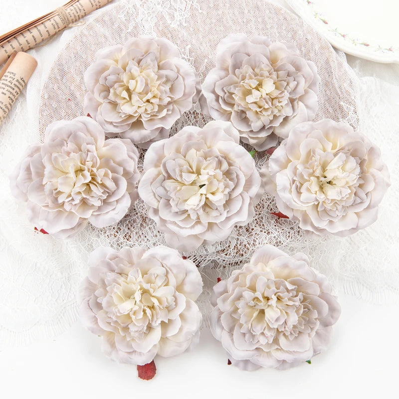 Silk Artificial Peony Dahlia Flower Heads 10cm – 5 or 10pcs