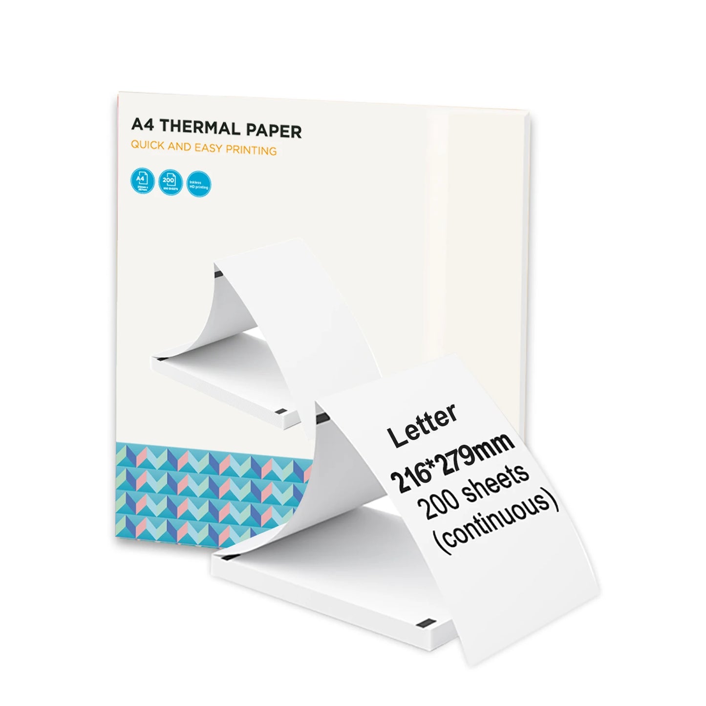A4 Thermal Paper 200 Sheet Fanfold Printing Printer L81 A81 A80