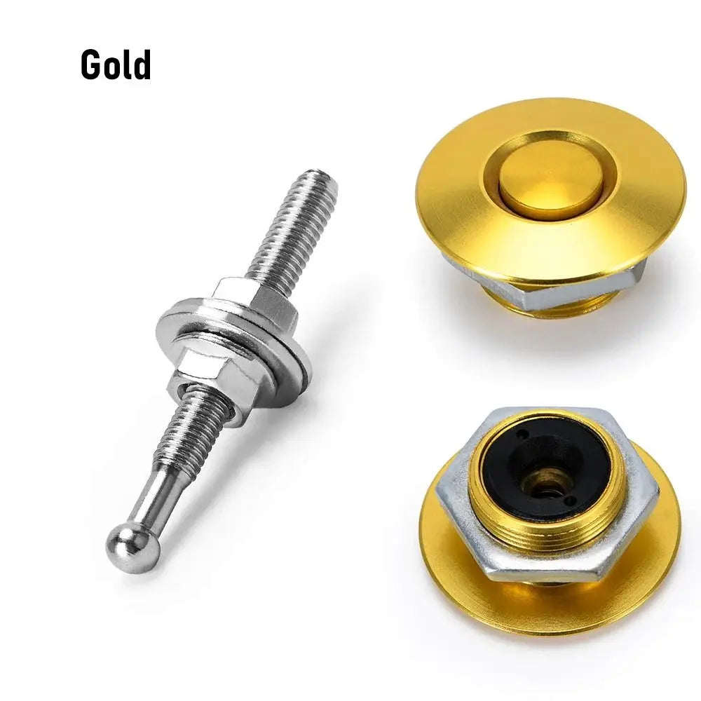 Aluminum Hood Pin Quick Release Push Button Latch Lock – Universal