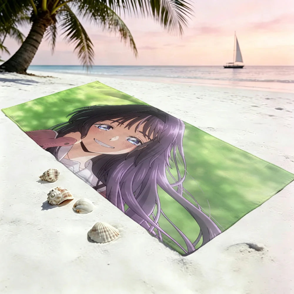 Kawaii Anime Quick Dry Beach Towel – Soft, Absorbent & Cute Quick Dry Beach Towel Peaceful Pleasures Health and Wellness