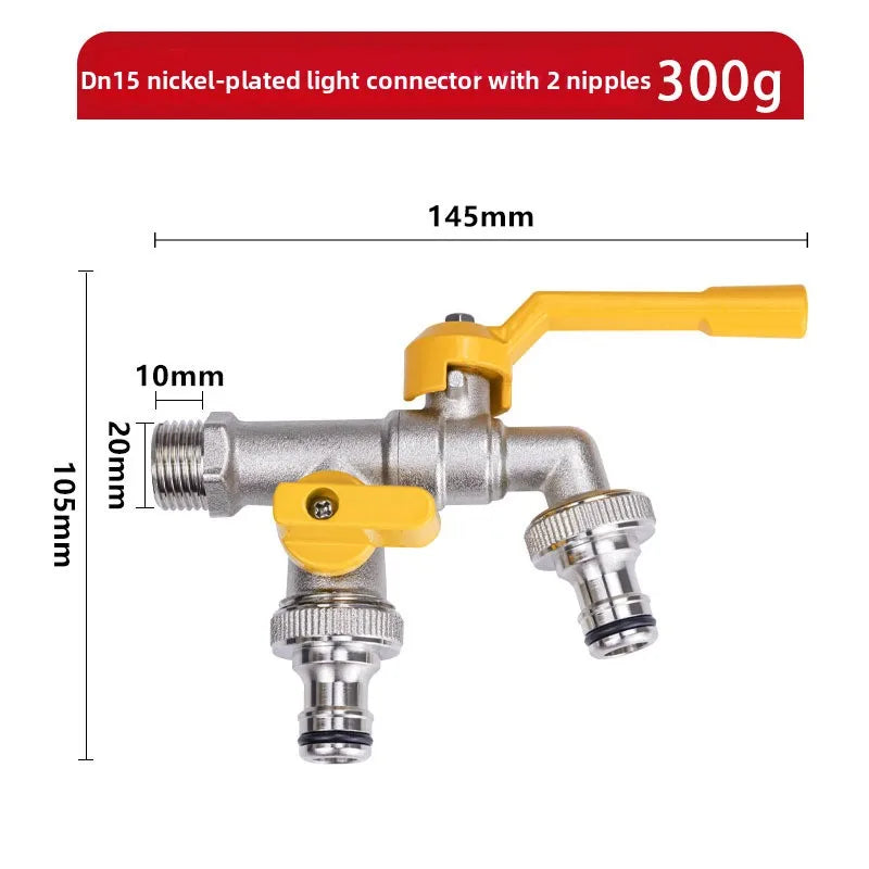 Brass Ball Valve & Bulkhead Fitting – 1/2" Female x 3/4" Male