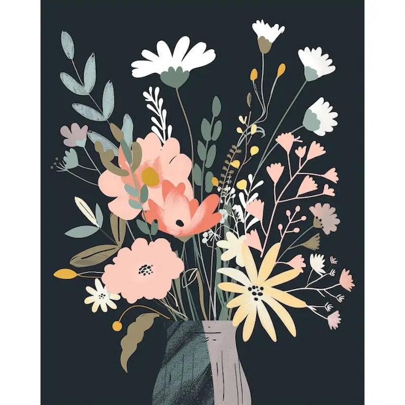 PhotoCustom Painting Paints By Numbers,For Beginner,Simple,Art,Handmade,Simple Flowers,Art Supplies,Digital,On Canvas,Home Decor Peaceful Pleasures Health and Wellness
