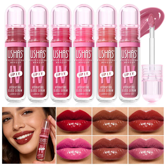 USHAS Hydrating Lip Gloss – Mirror Finish & Long-Lasting Color Lip Gloss Oasis Select