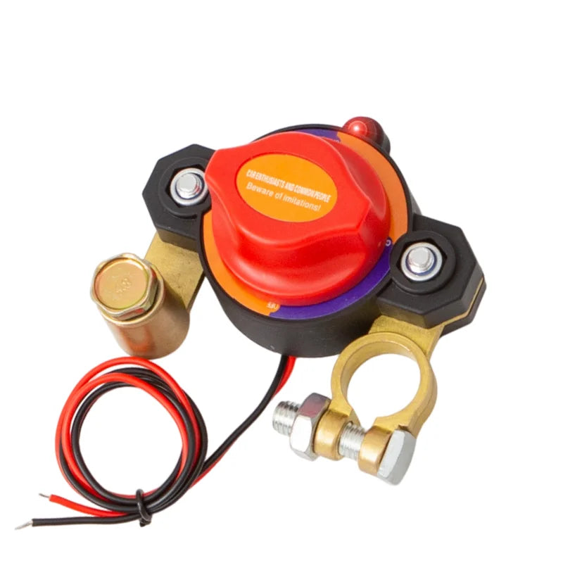 Car Battery Disconnect Switch LED Voltage Display 12/24V