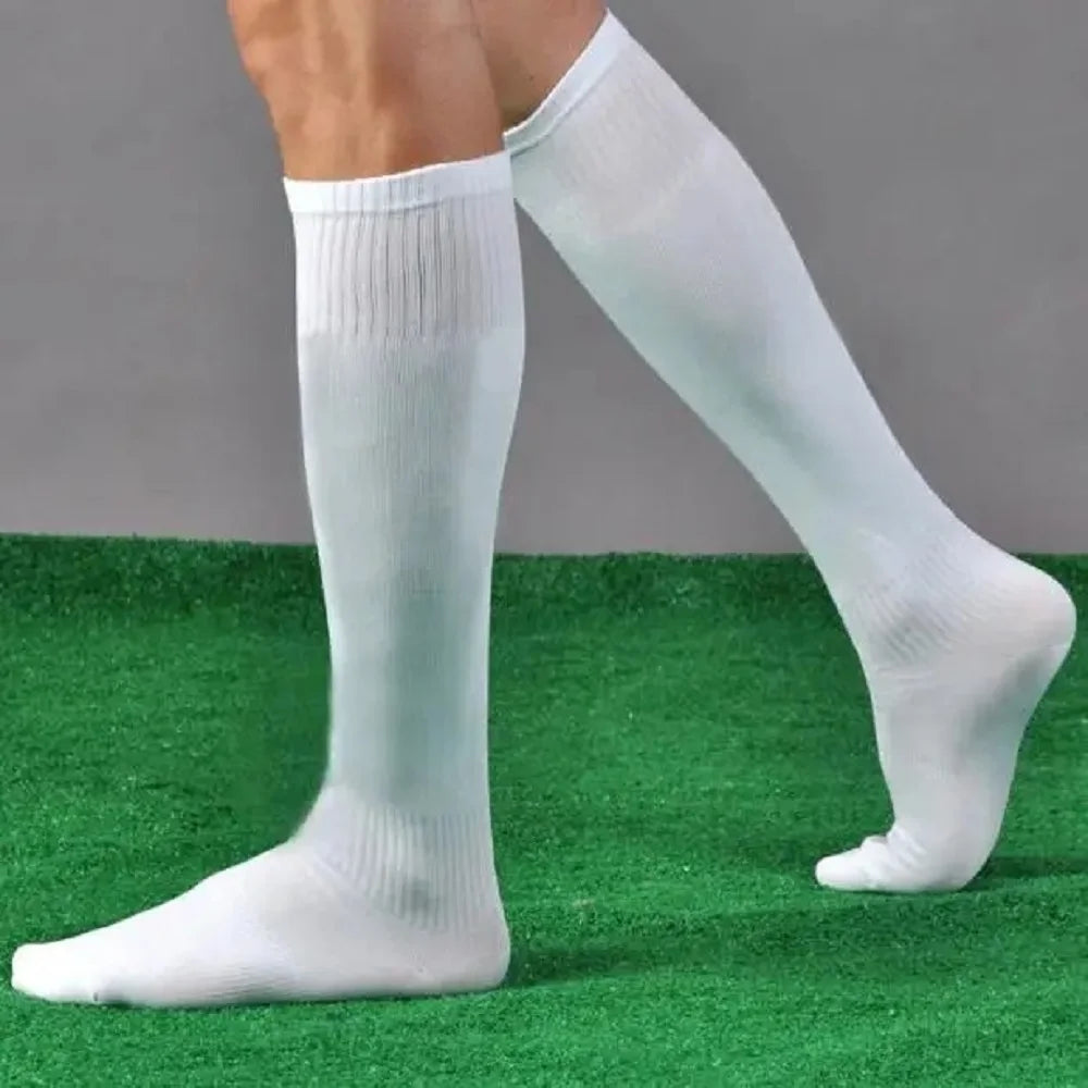 Football Socks Men'S Sports Soccer Socks Solid Color Over Knee Socks Casual Breathable Socks Men'S Training Socks Ball Socks Peaceful Pleasures Health and Wellness