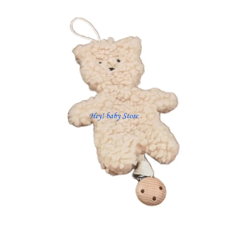 Handmade Bear Baby Pacifier Clip | Newborn Teether & Gift