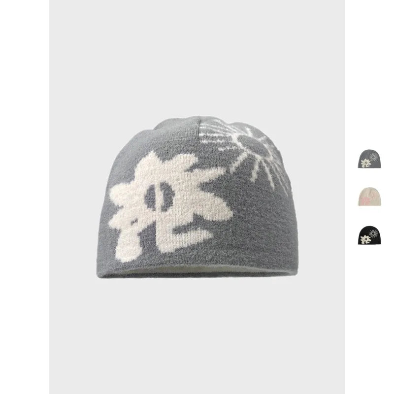 Jacquard Plush Knit Beanie | Unisex Winter Ski Hat