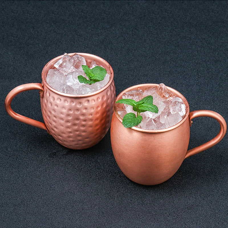 530ml 100% Copper Moscow Mule Mug Cocktail Wine Cup Hammered Coppery Beer Mugs Coffee Mug Milk Cup Bar Cup Drinkware Durable Peaceful Pleasures Health and Wellness