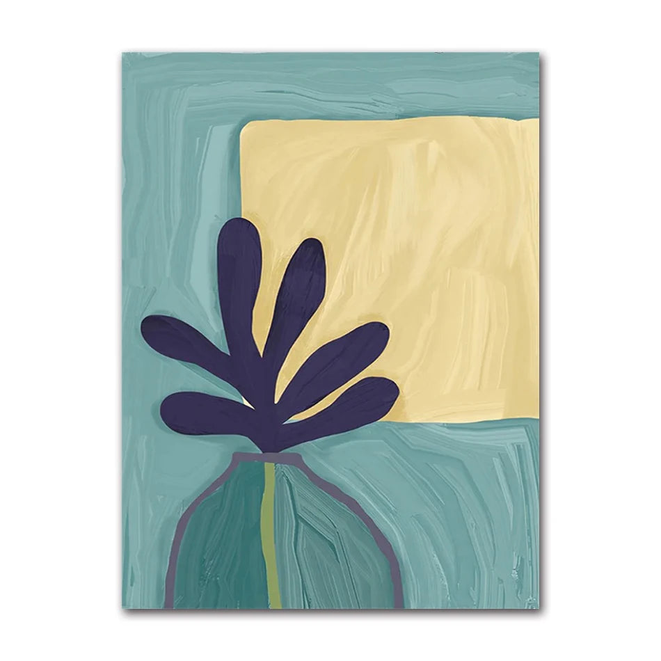 Boho Daisy Sunflower Fruits Canvas Wall Art – Kids Room Decor