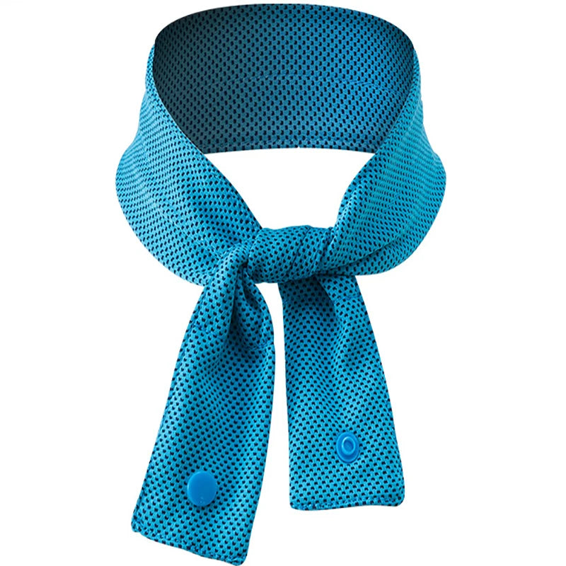 Cooling Ice Scarf Ice Scarf with A Natural Cool Feeling Sweat-wiping Towel Outdoor Ice Belt Sports Headscarf Cooling Cold Towel Peaceful Pleasures Health and Wellness Blue 5x67cm