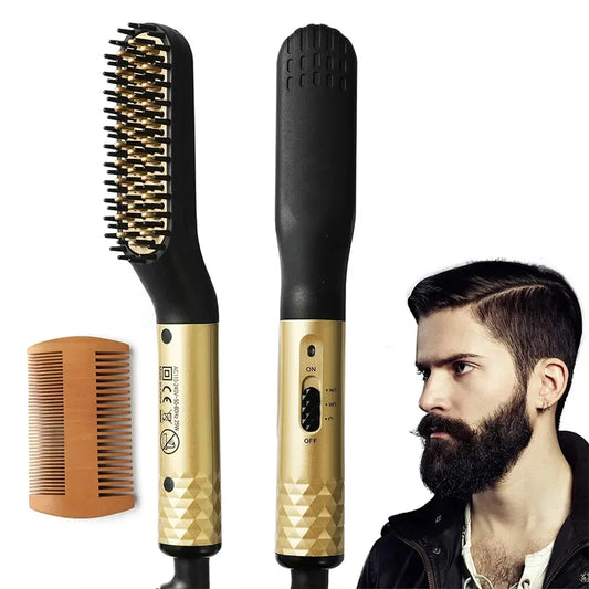 Professional Hair Comb Brush Beard Straightener Multifunctional Hair Straightening Comb Hair Curler Fast Heating Styling Tools Peaceful Pleasures Health and Wellness