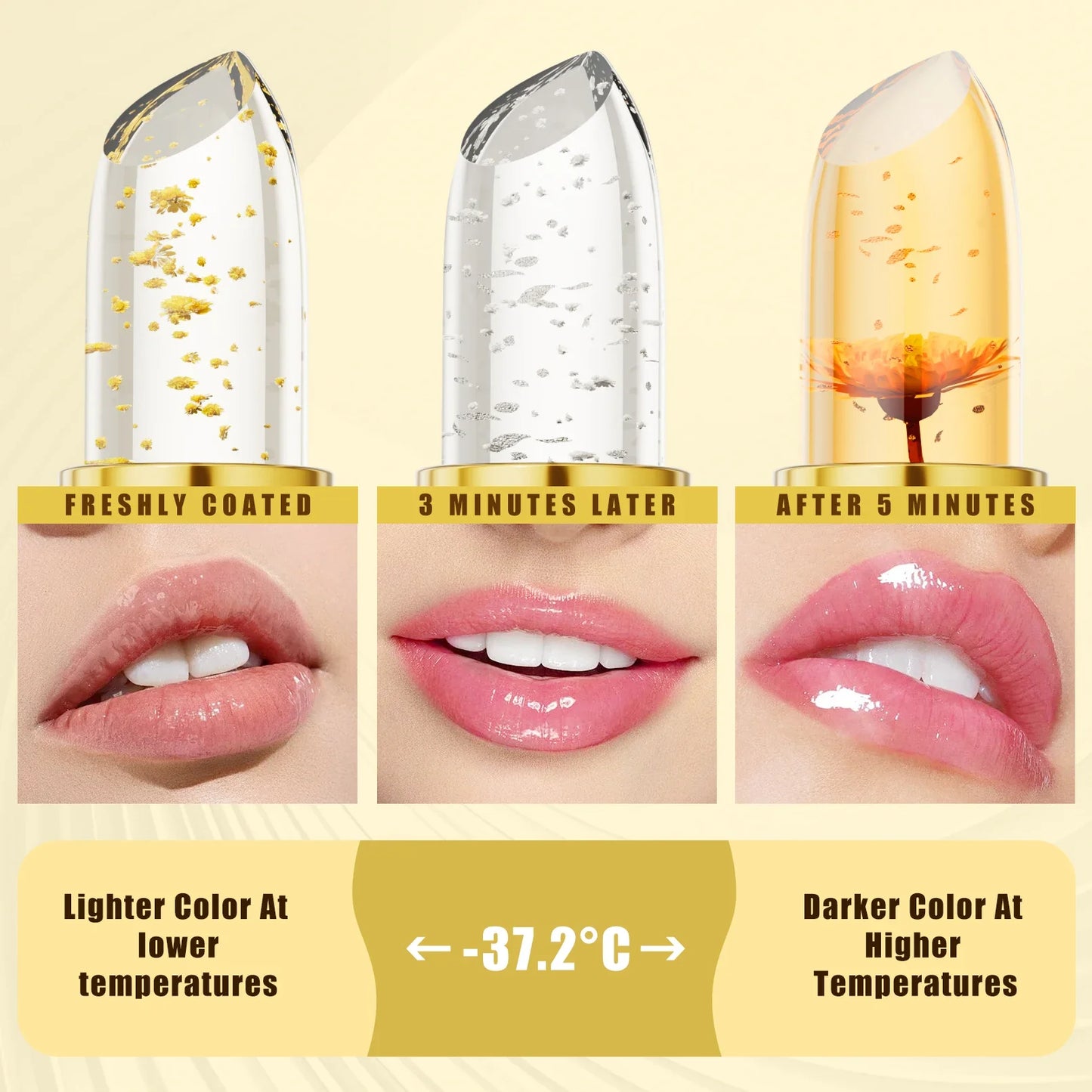 Hello Kiss Color-Changing Crystal Jelly Lip Balm | Pearlescent