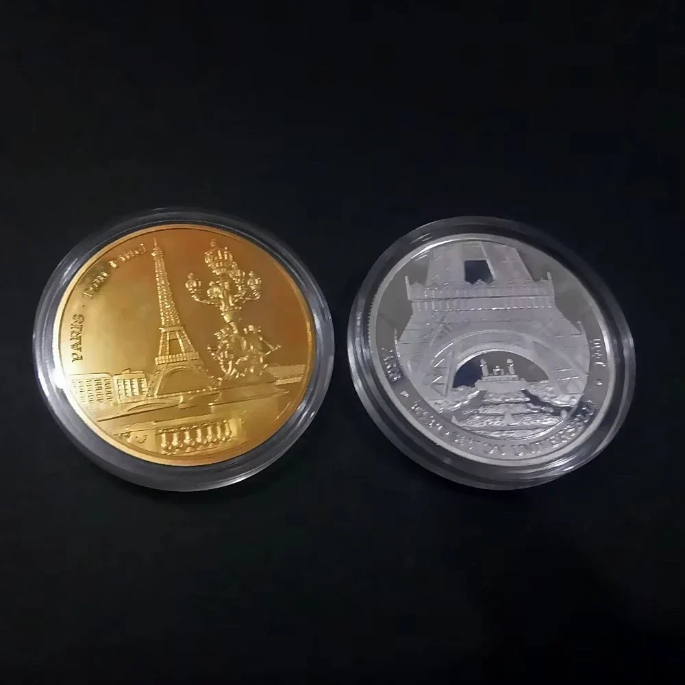 Paris Eiffel Tower Commemorative Coin – Metal Travel Keepsake