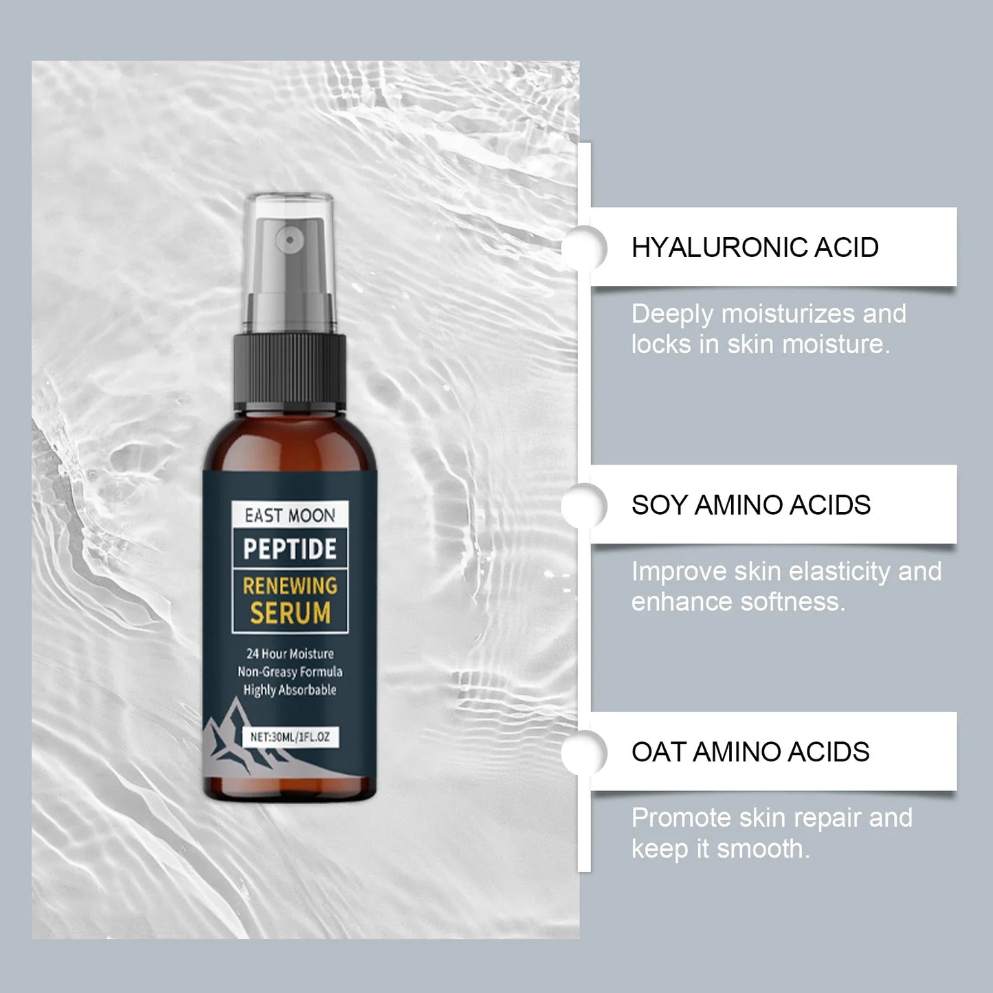 East Moon Men's Face Serum Spray – Hydrating & Firming 30ml