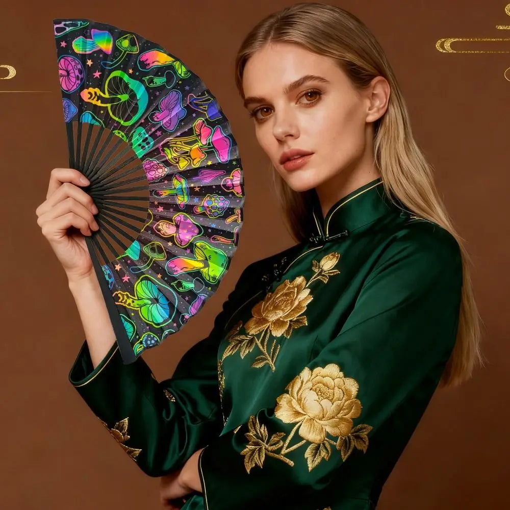 23cm Gradient Folding Kung Fu Fan | Rave, Dance & Costume