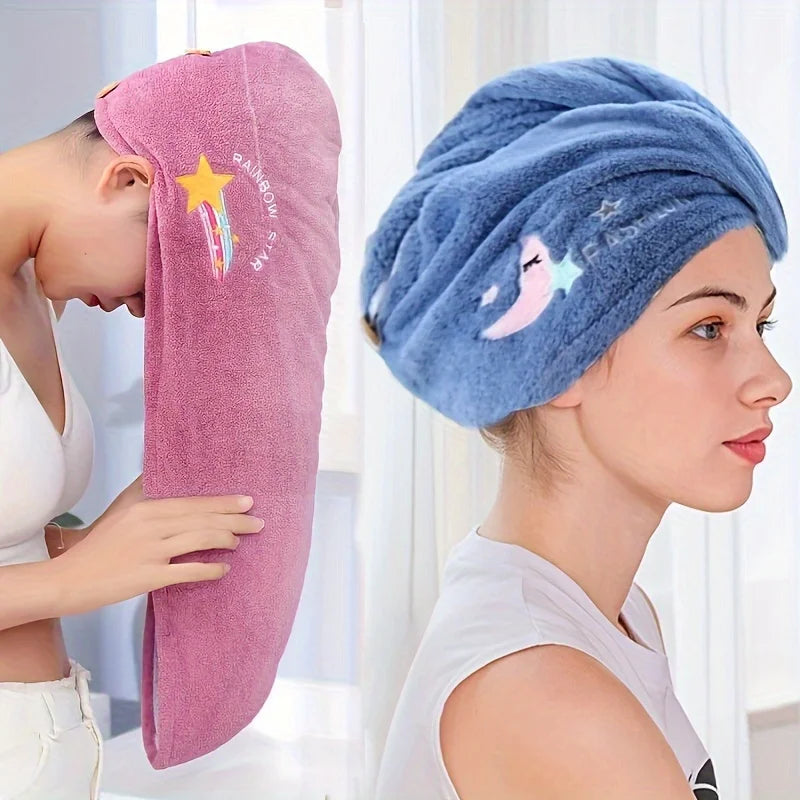 Super Absorbent Quick Dry Hair Towel Wrap Hat for Women