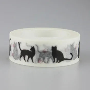 15mmx10M Cute Cat Washi Tape Decorative Adhesive Masking Scrapbooking