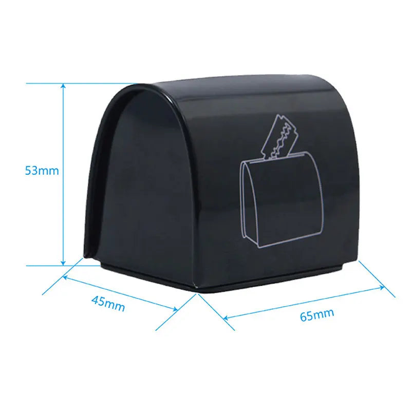 Mini Barber Blade Disposal Case Safe Storage Safe Guard Razor Blade Recycling Container Box Professional Recycling Blade Tools Peaceful Pleasures Health and Wellness Black