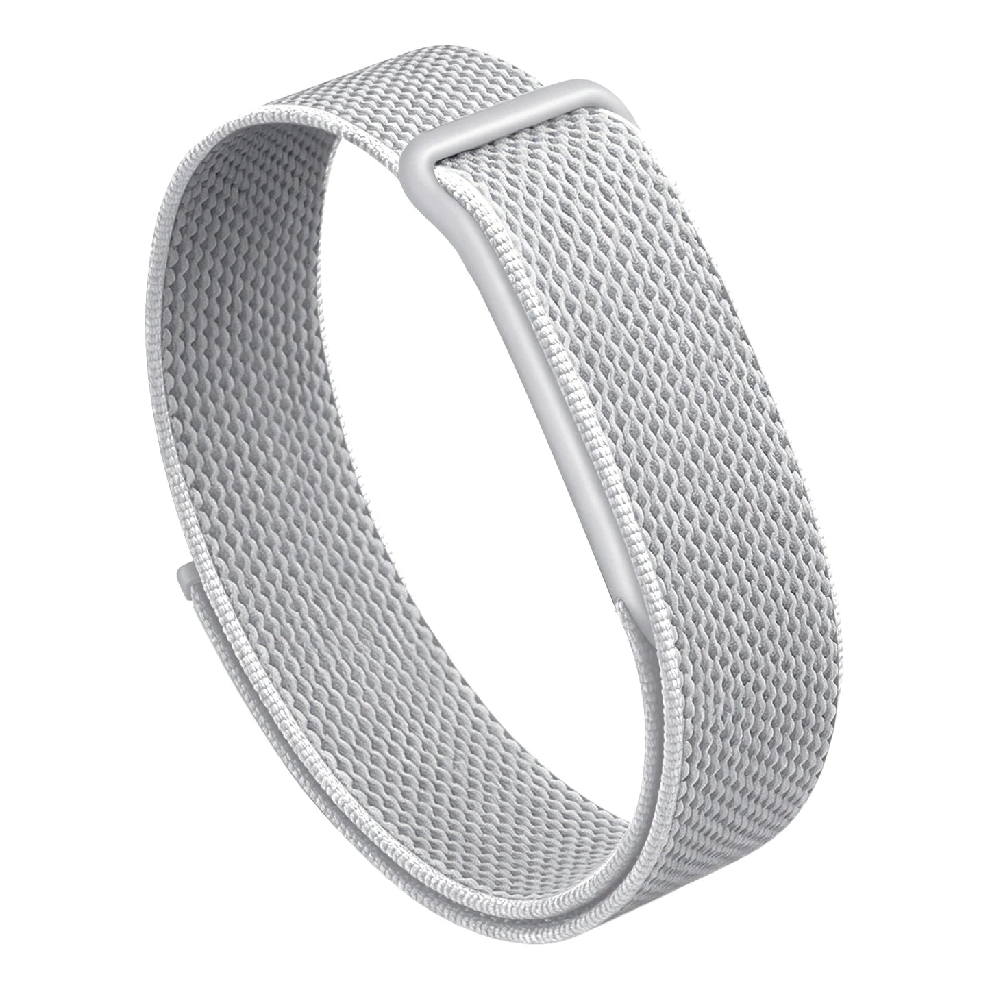 Woven Nylon Band for Fitbit Air Strap Breathable Braided Watch Strap Plastic/Metal Buckle Sport Wristband Replacement Strap Peaceful Pleasures Health and Wellness white