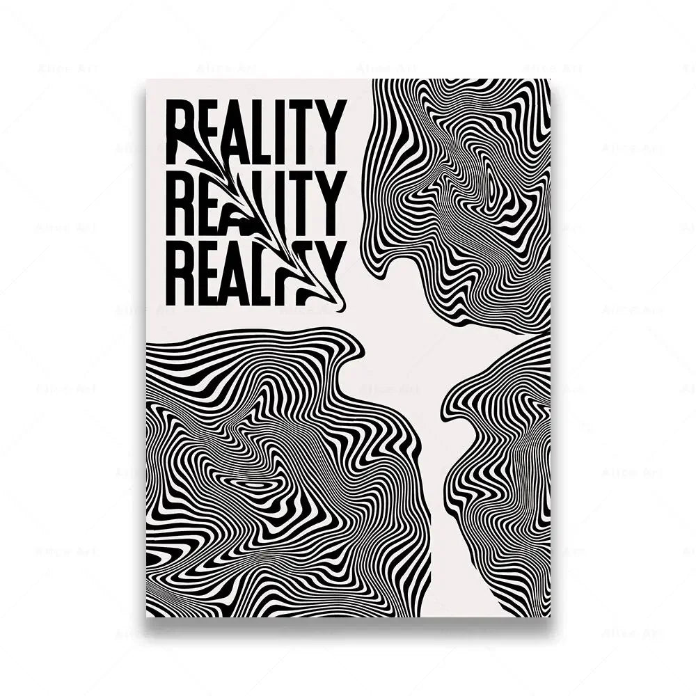 Scandinavian Distorted Reality Canvas Wall Art Print | Unframed