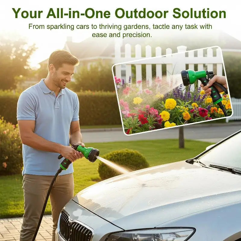 7-Mode Garden Hose Spray Nozzle – High Pressure & Adjustable