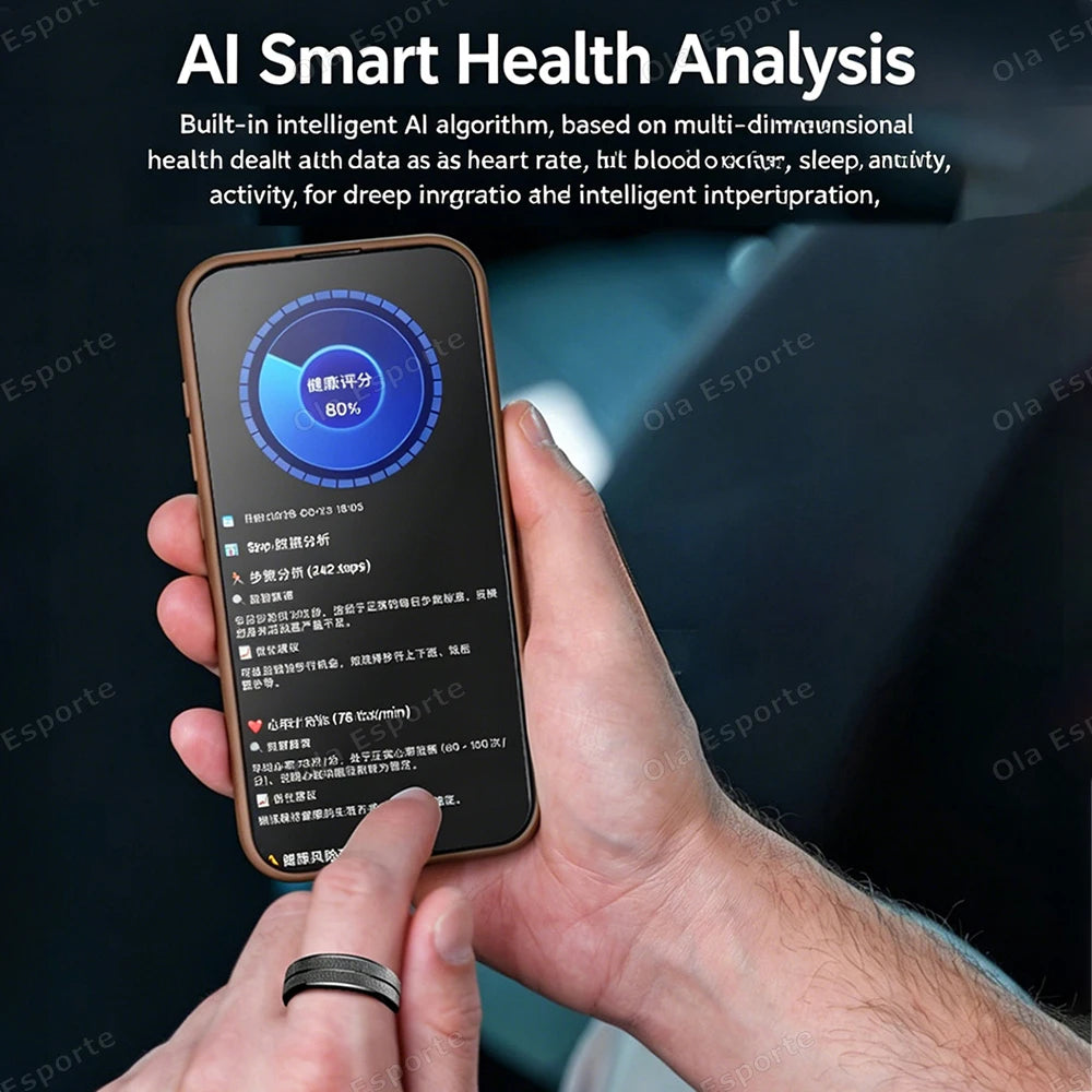 AI Smart Ring – Heart Rate, SpO₂ & Sleep Tracker | 5ATM