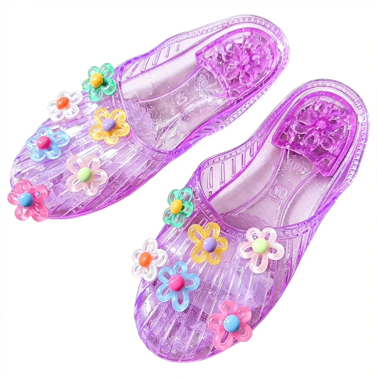 Crystal Hollow Slippers – Anti-Slip Flat Jelly Beach Slides