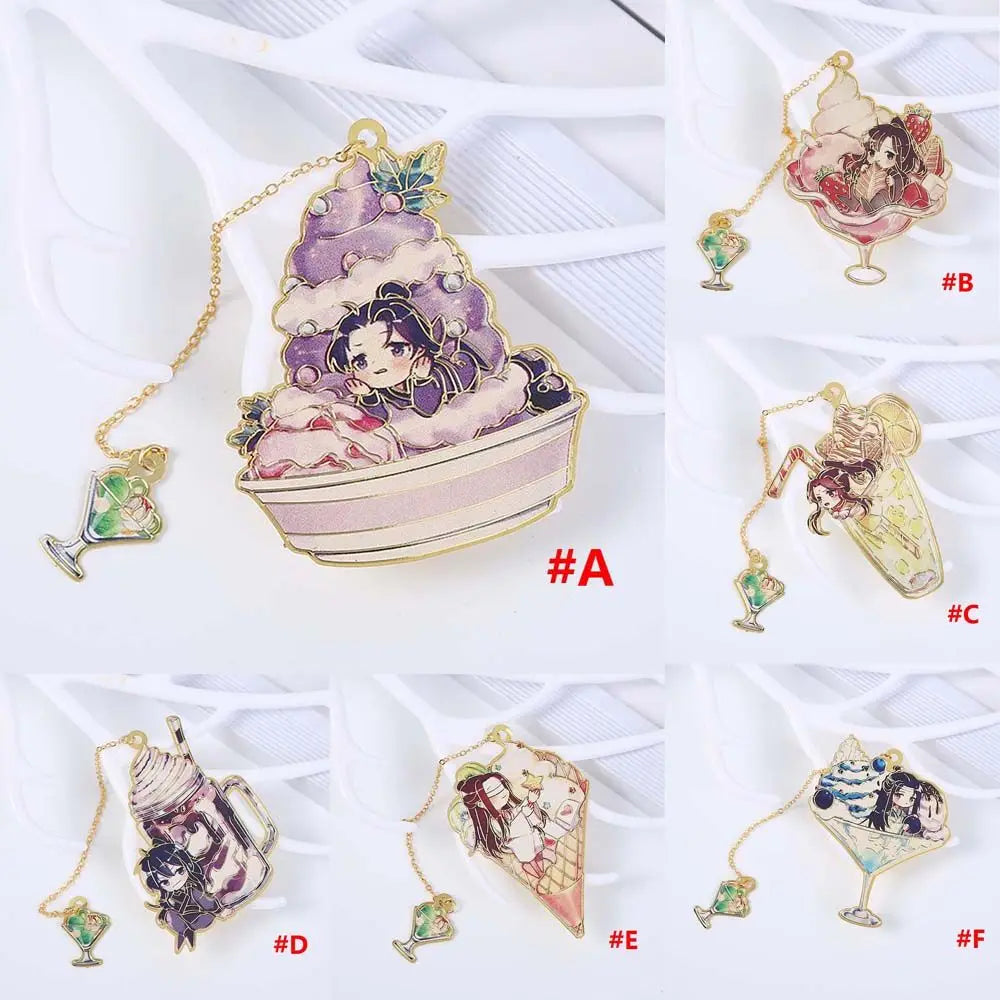 School Supply Stationery Wei Wuxian Lan Wangji Pendant Pagination Mark Mo Dao Zu Shi Bookmark Hollow Bookmark Book Markers Peaceful Pleasures Health and Wellness