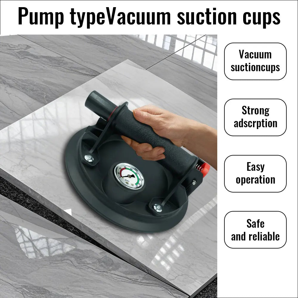2Pcs 8 Inch Glass Suction Cup Heavy Duty Vacuum Lifter Max Load 250KG for Glass Marble Tile Granite Window Handling Peaceful Pleasures Health and Wellness