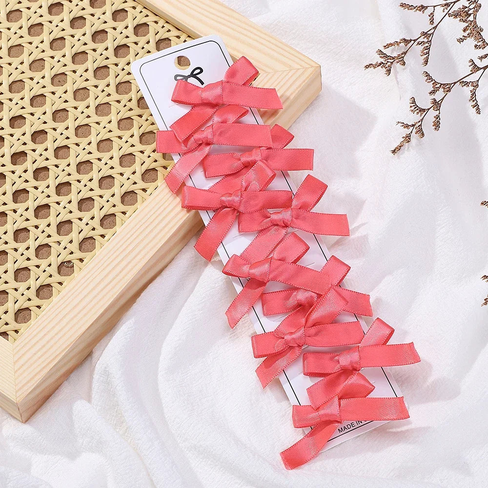 Wholesale Kids Sweet Solid Mini Bowknot Hair Clips Baby Girls Ballet