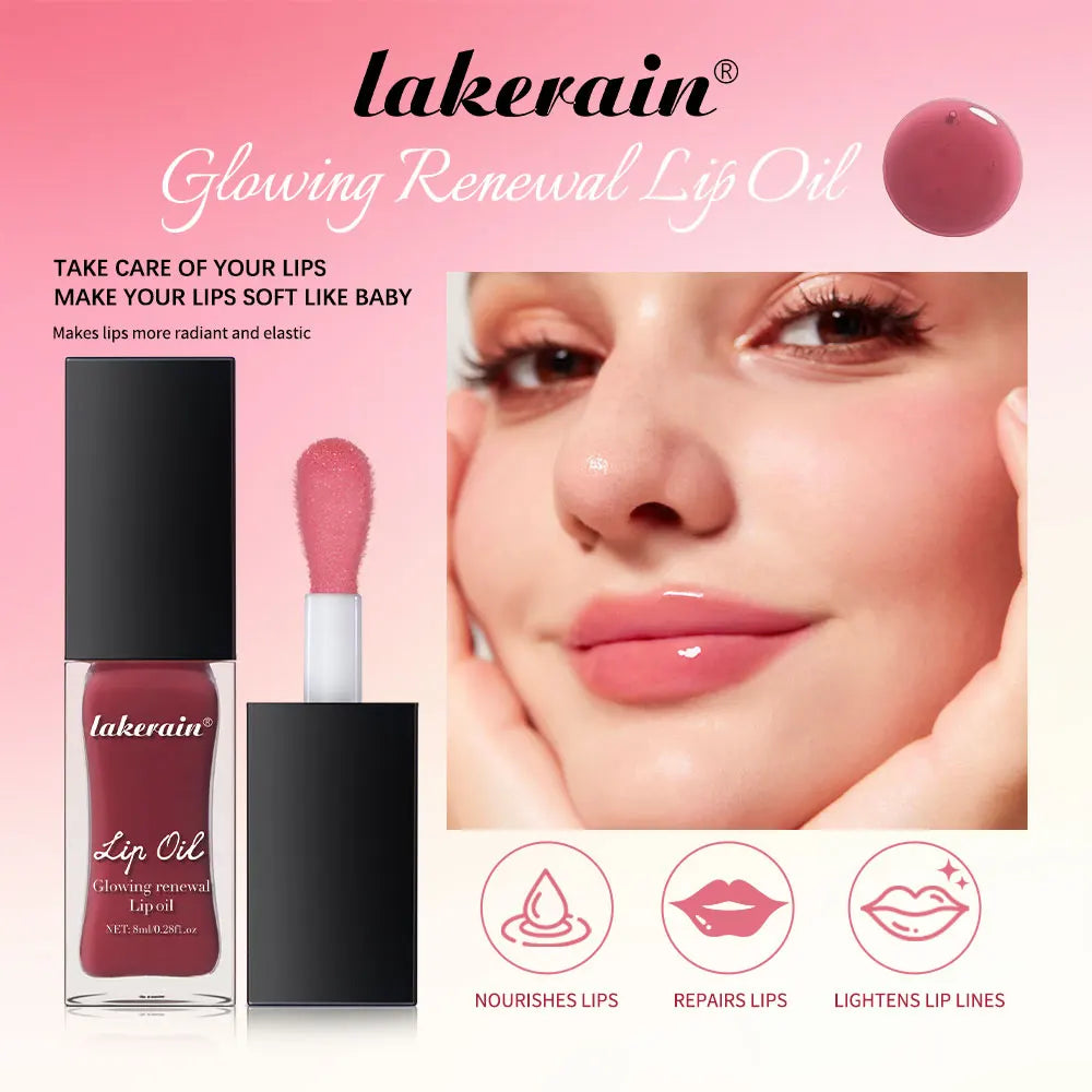 Lakerain moisturizing lip gloss oil moisturizing and plumping lip gloss oil sexy makeup bright color lip oil Peaceful Pleasures Health and Wellness